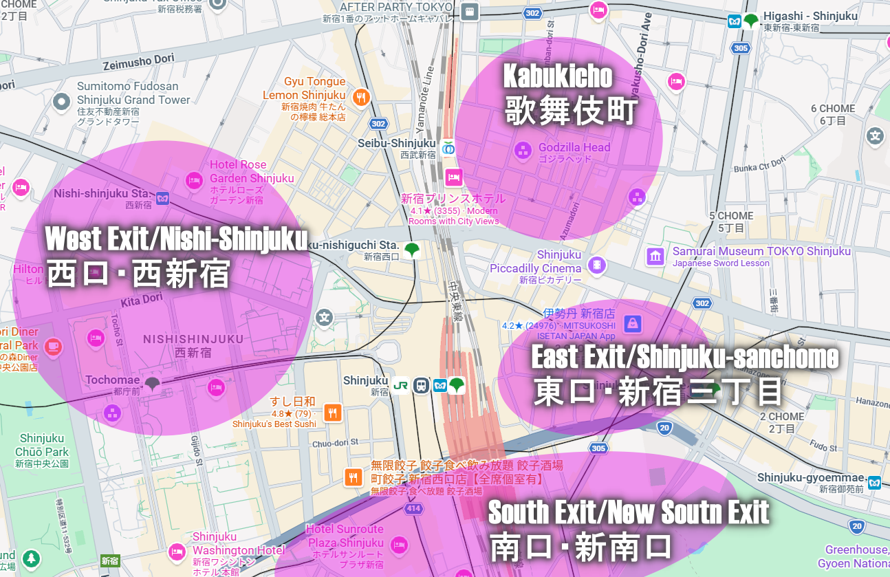 新宿區域地圖