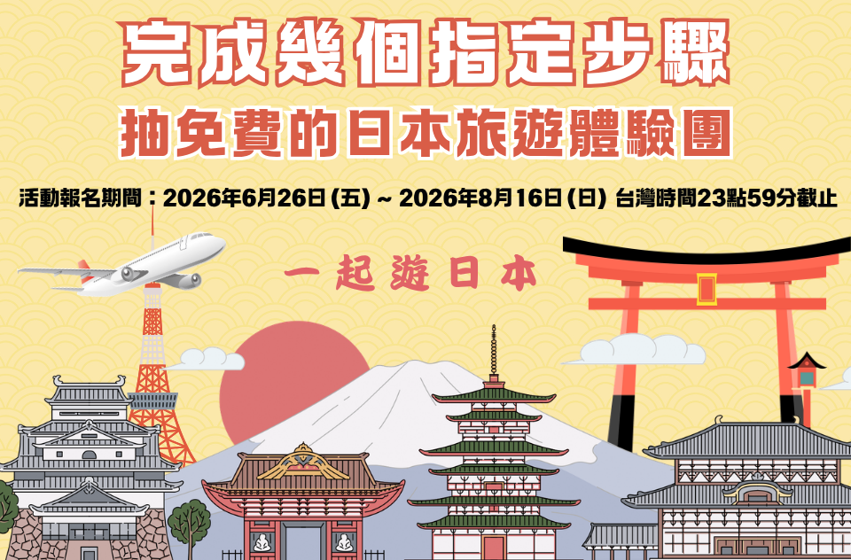 日本旅遊體驗團抽獎活動