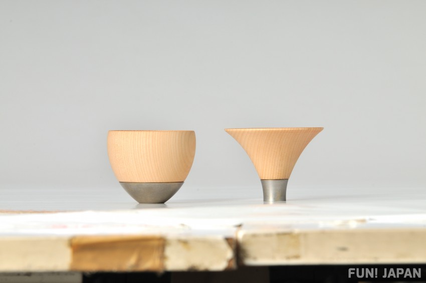 以富士山為概念的經典之作 洗練設計的木製酒杯