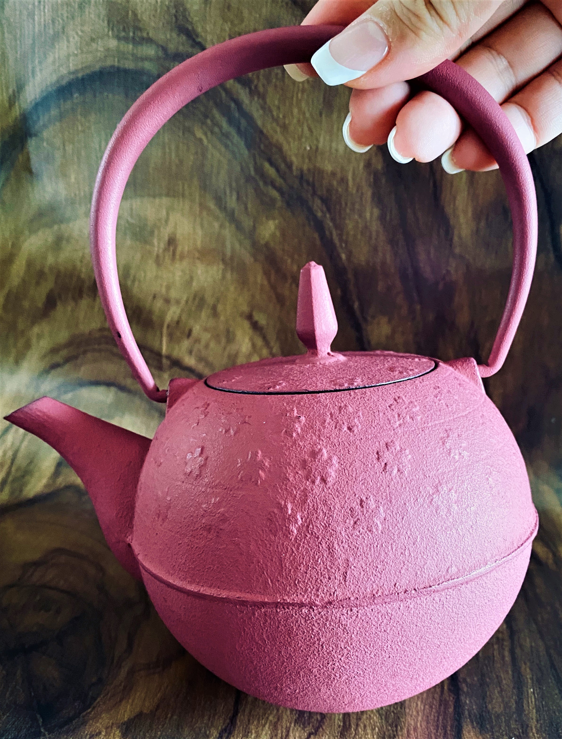 Iwachu Pink Matte Tetsubin Hikifune Teapot 24 oz