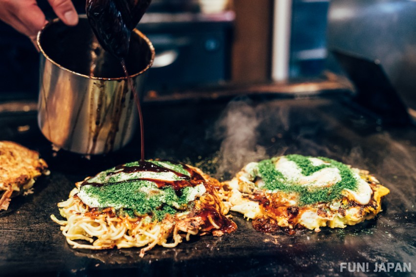 Okonomiyaki in the Namba and Dotonbori Area