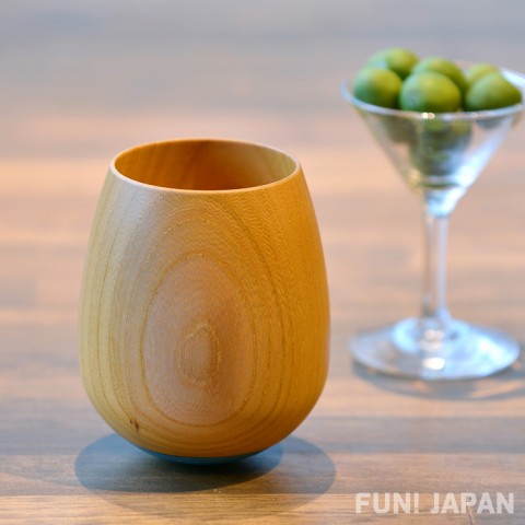 日本製木杯「Cup AKA SWING」圓滾滾木質紋路十分可愛