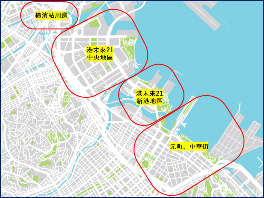 橫濱、港未來21 地圖