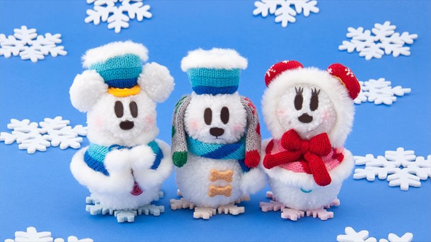 「SnoSnow」雪人玩偶系列 各2,600日圓，中間是新加入的「雪人布魯托」
