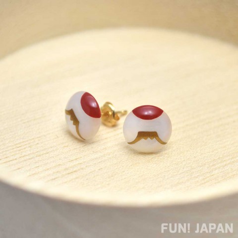 Made in Japan Maki-e Fuji pendant earring Urushi Art Hariya