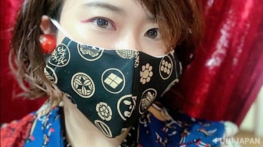Mari’ee Fleurir 設計師手作 秋冬用 雙層布料 日式和紋布口罩