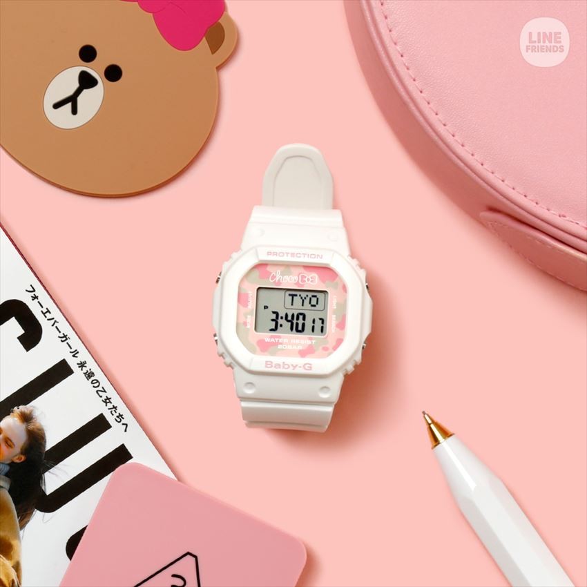 LINE FRIENDSチョコとガーリィなデザインがキュート “BABY-G Limited Edition × LINE FRIENDS 通常版”