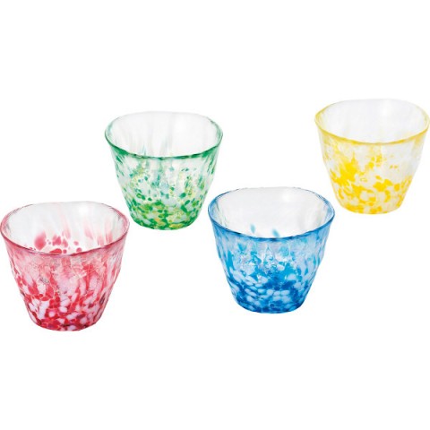 【日本製】津輕Biidoro玻璃 津輕景色 萬用玻璃杯組 4入（0716-24）