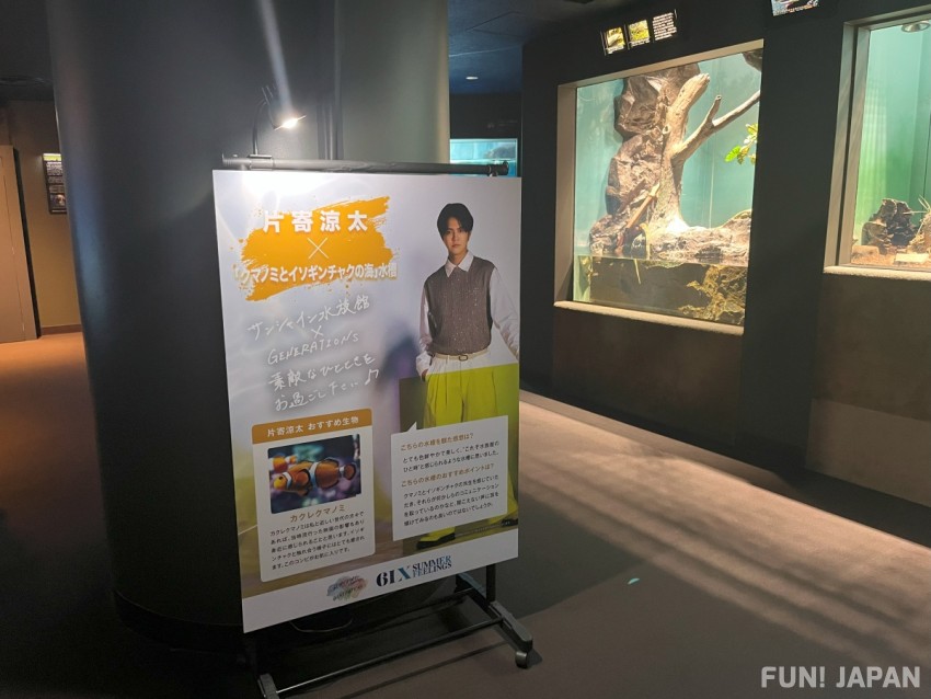 「サンシャイン水族館×GENERATIONS」のコラボイベント 片寄涼太さん解説パネル