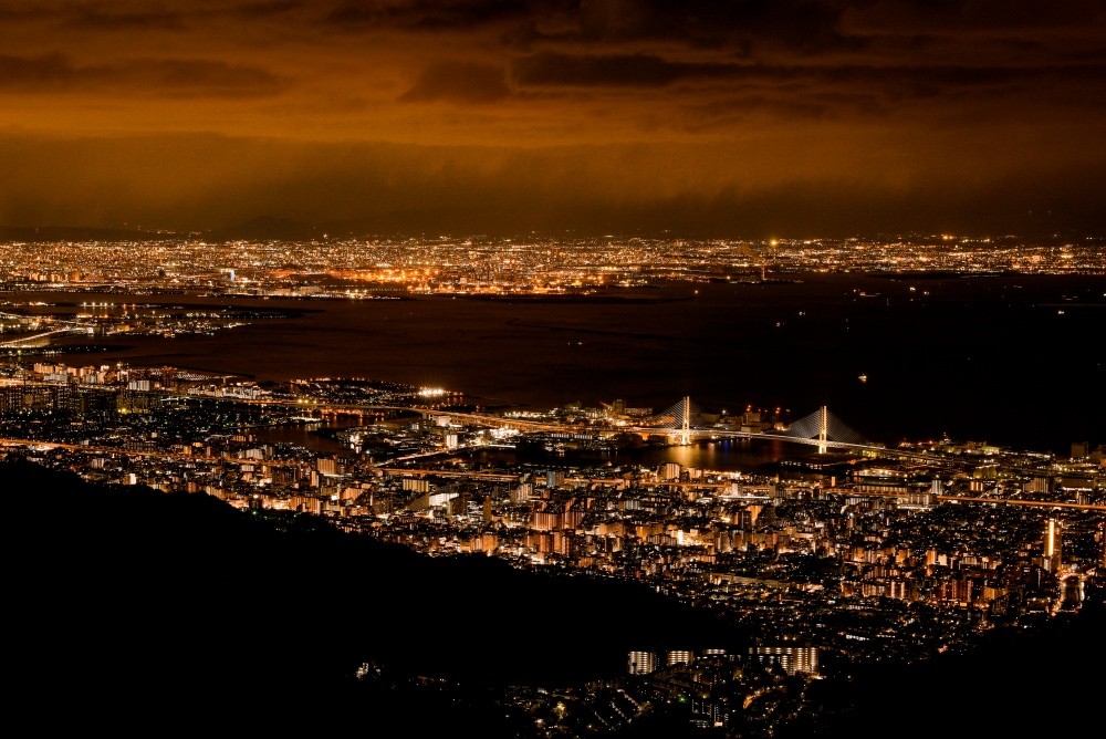 Night view of Mount Rokko