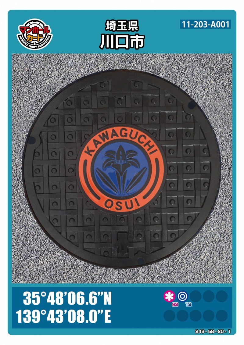 Thẻ nắp cống thành phố Kawaguchi