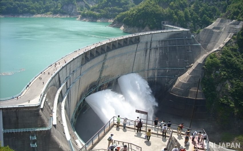 1. 日本最高的拱形水庫：黑部水庫