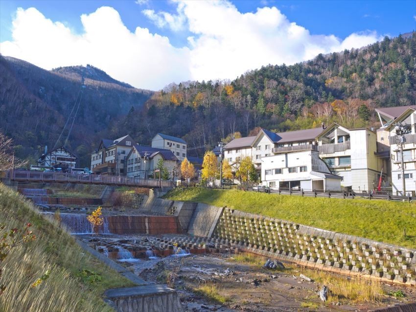 See Beautiful Gorge Cliffs by Sounkyo Onsen