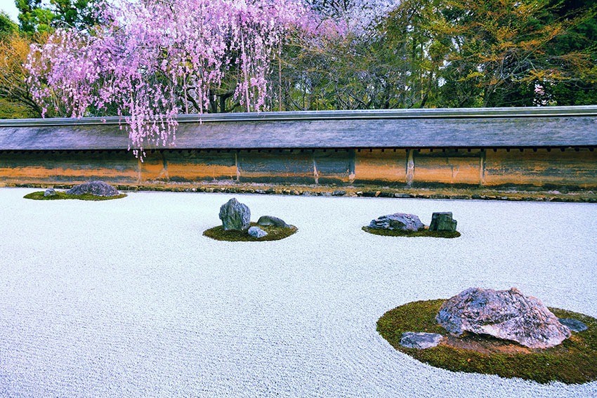 Địa điểm gợi ý④ Trải lòng với những bí ẩn tại khu vườn đá Ryoanji (Long An Tự), thuộc Kyoto