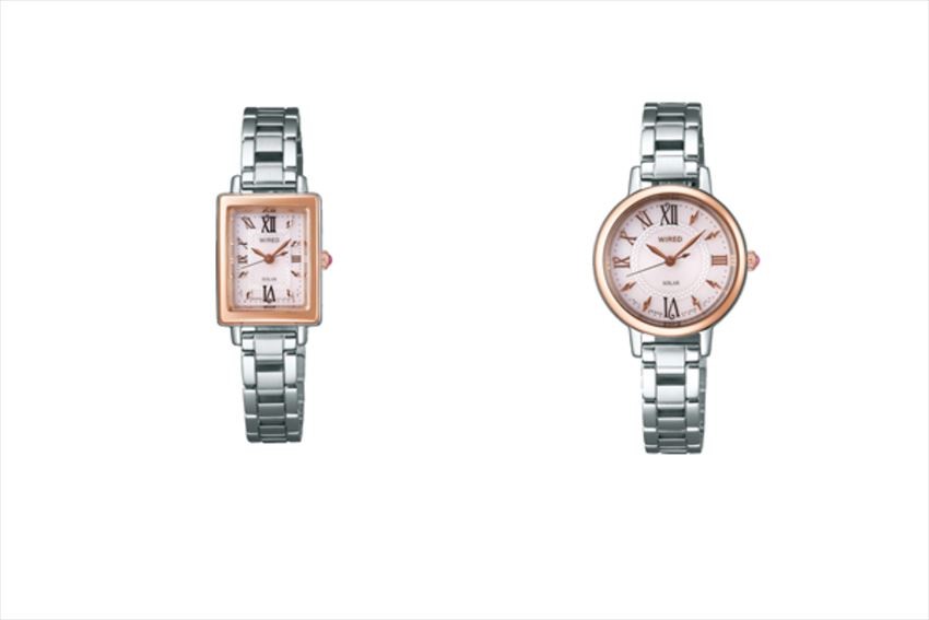 如飾品搭配般配戴，針對女性推出的系列錶款「WIRED f」太陽能時尚手錶