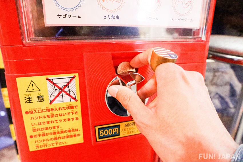 Found in Shibuya! Gacha machine where insects lurk