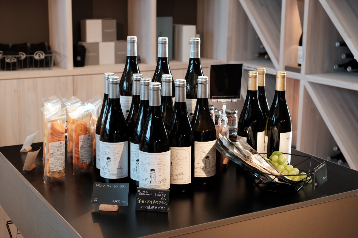 Tomioka Winery Shop Interior Wine Bottles