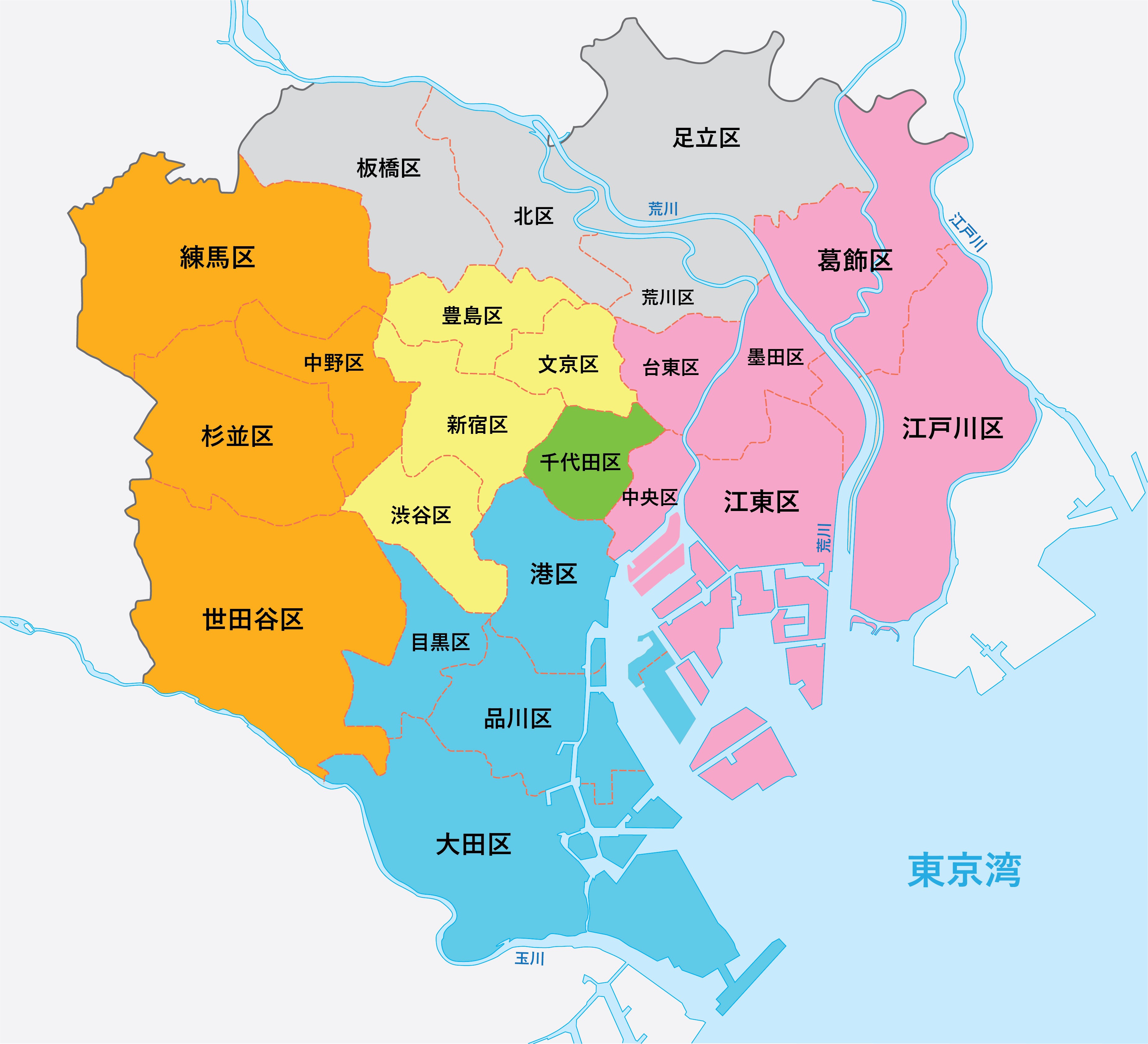 東京23区地図