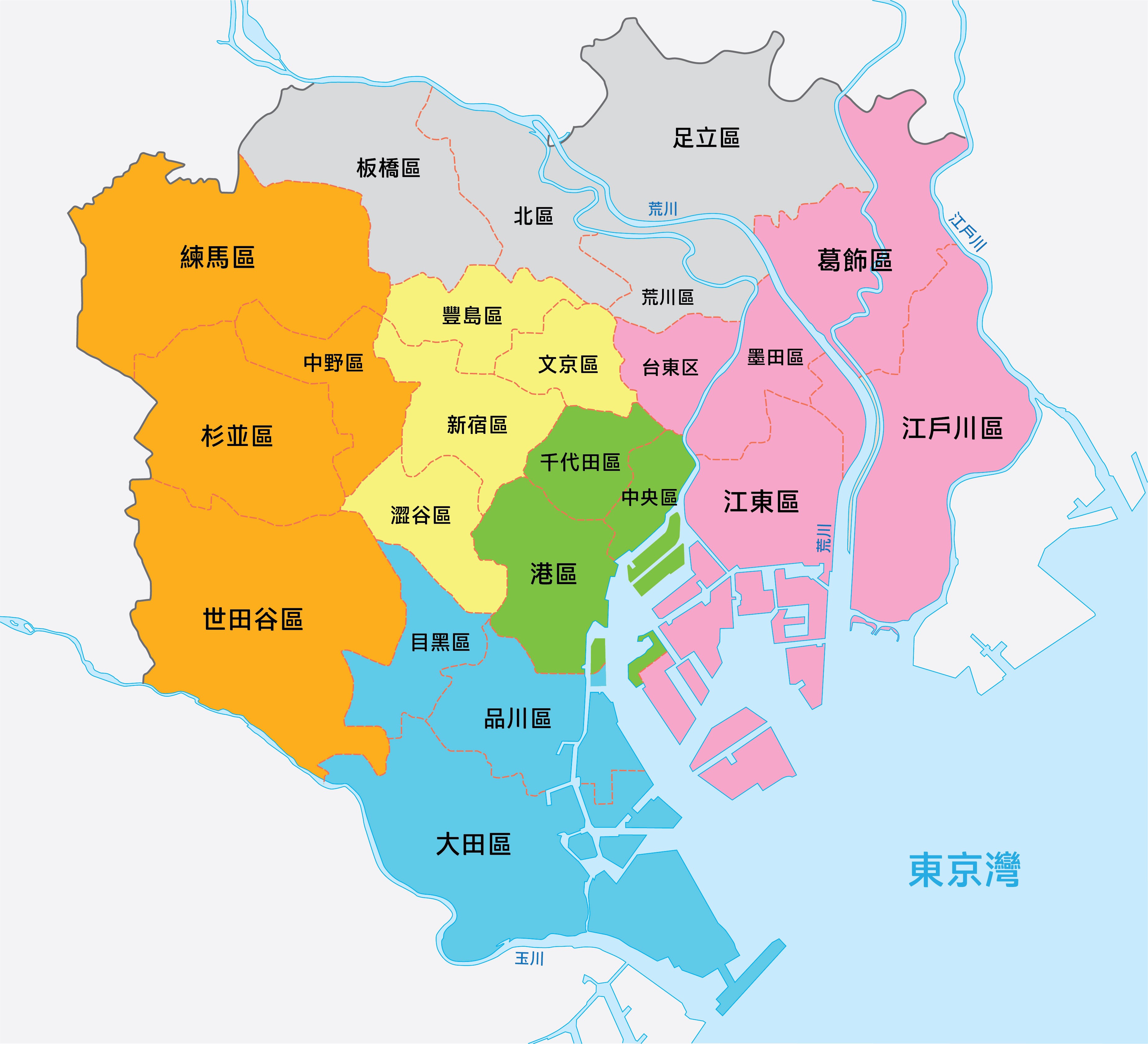 東京23區地圖