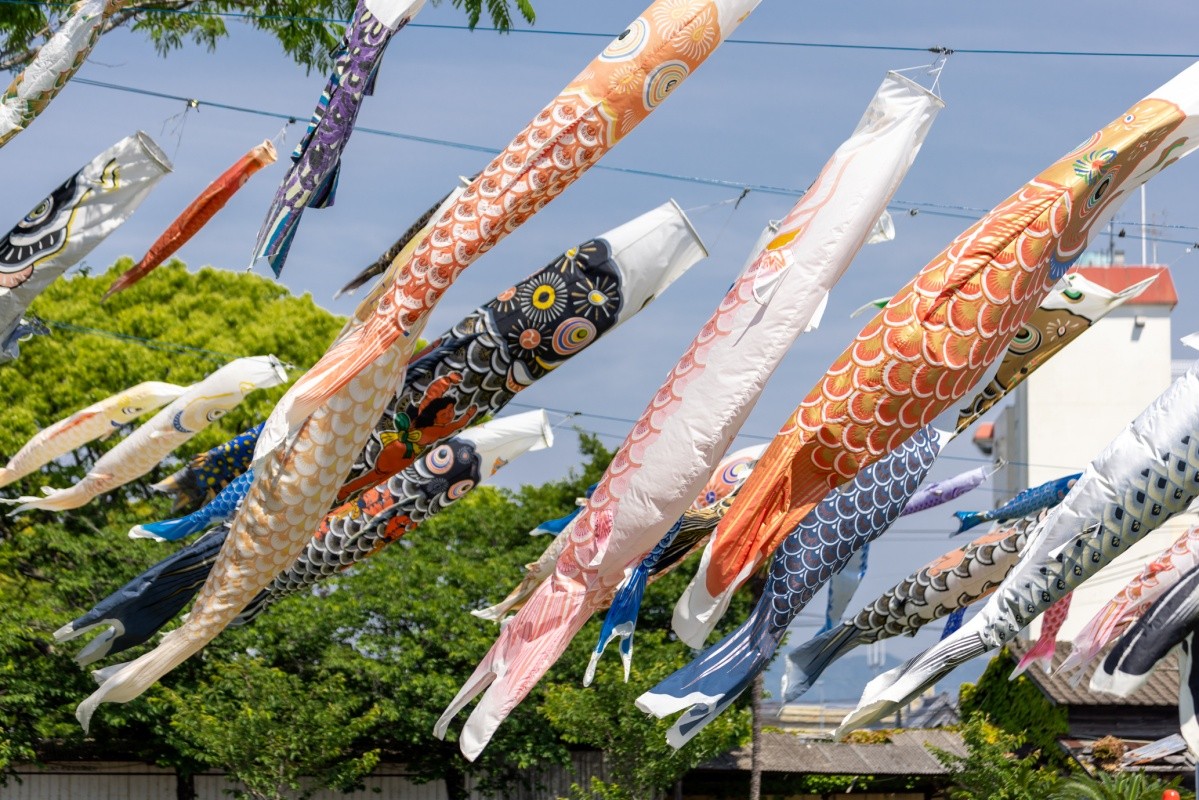 三井三池煤礦 三川坑遺跡的鯉魚旗