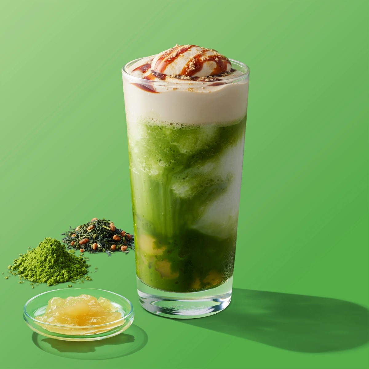 『煎茶抹茶 ティー フラペチーノ® わらび餅入り』