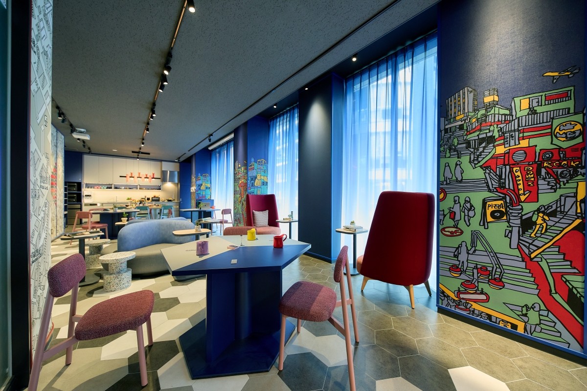 Phòng lounge tại lyf Shibuya Tokyo