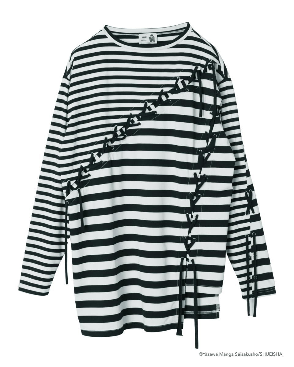 ADDIXY×NANA BORDER LACE-UP TOP