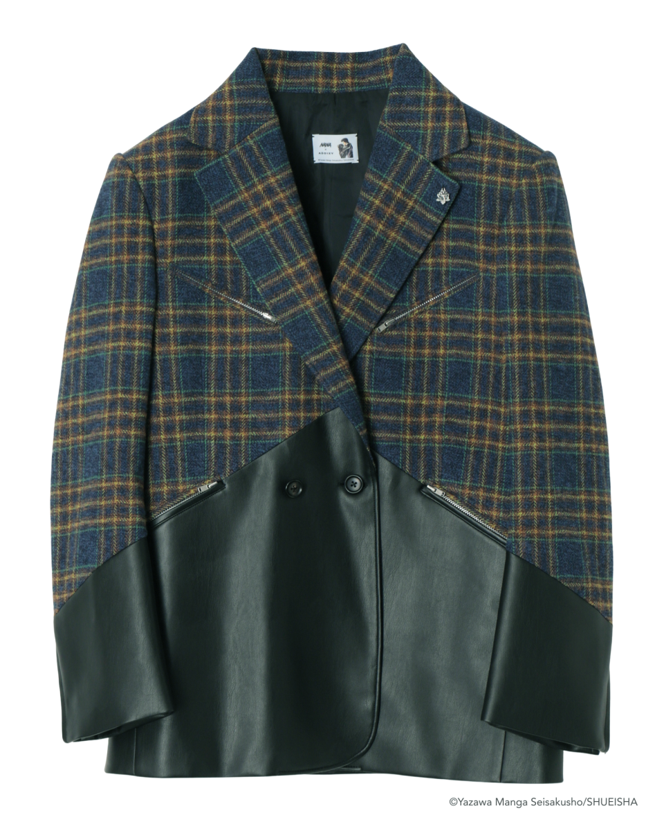 ADDIXY×NANA LEATHER CHECK JACKET