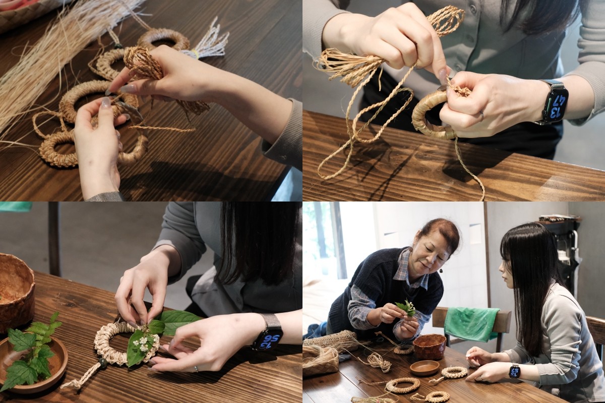 月桃纖維編織的照片