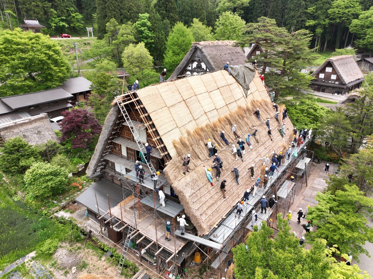 白川鄉 茅草屋頂