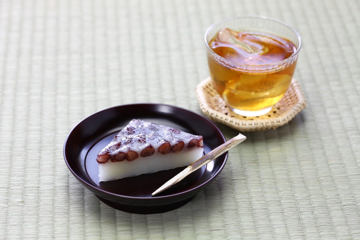 Minazuki, a traditional Japanese sweet eaten in June