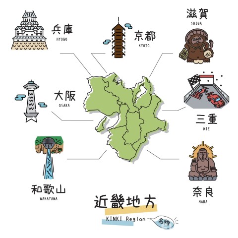 ภูมิภาคคันไซ โอซาก้า เกียวโต นารา โกเบ