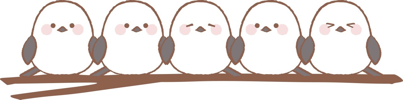 銀喉長尾山雀 插圖 可愛