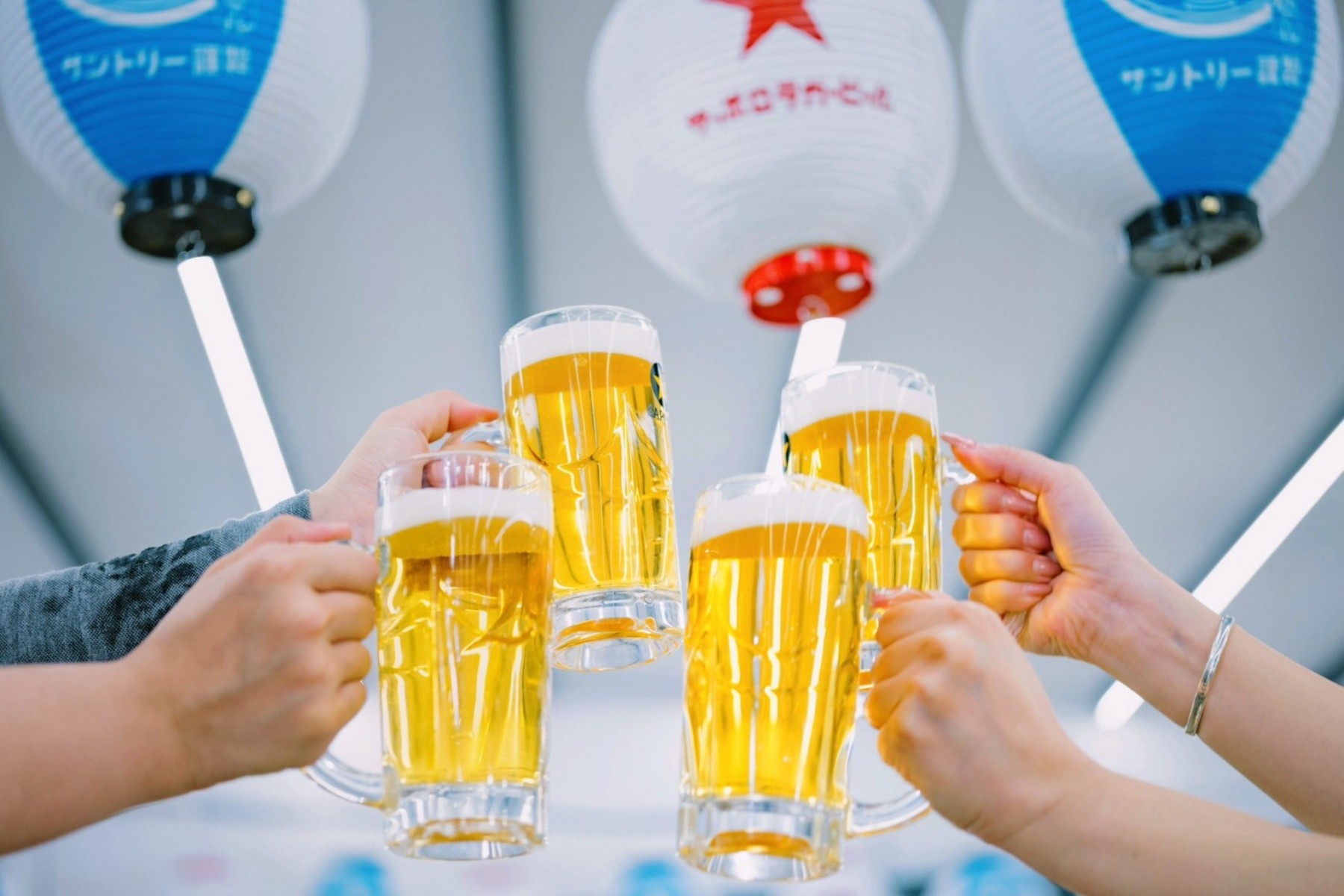Cheers with beer