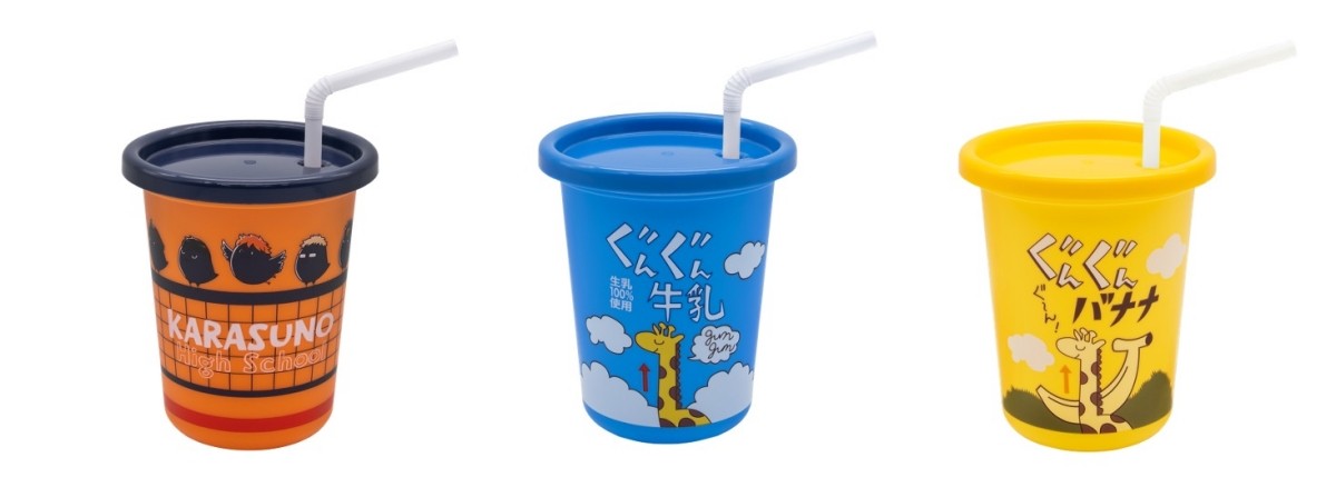 Bộ ly nhựa có ống hút