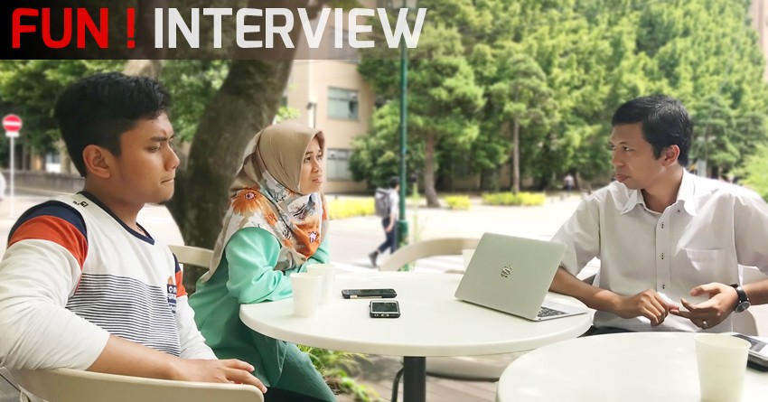 Interviewing an Indonesian exchange student studying at Tohoku University in Sendai