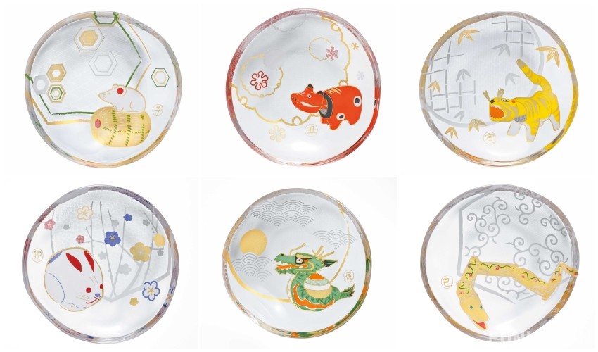 Made in Japan plate tableware Mouse Ox Tiger 12 Zodiac
