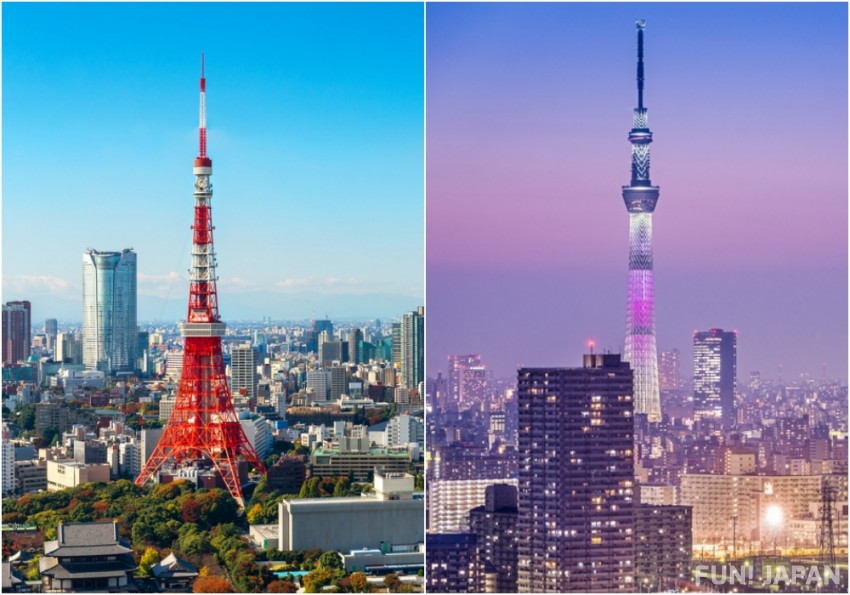 Tháp Tokyo và tháp Tokyo Skytree, bạn thích bên nào hơn? 