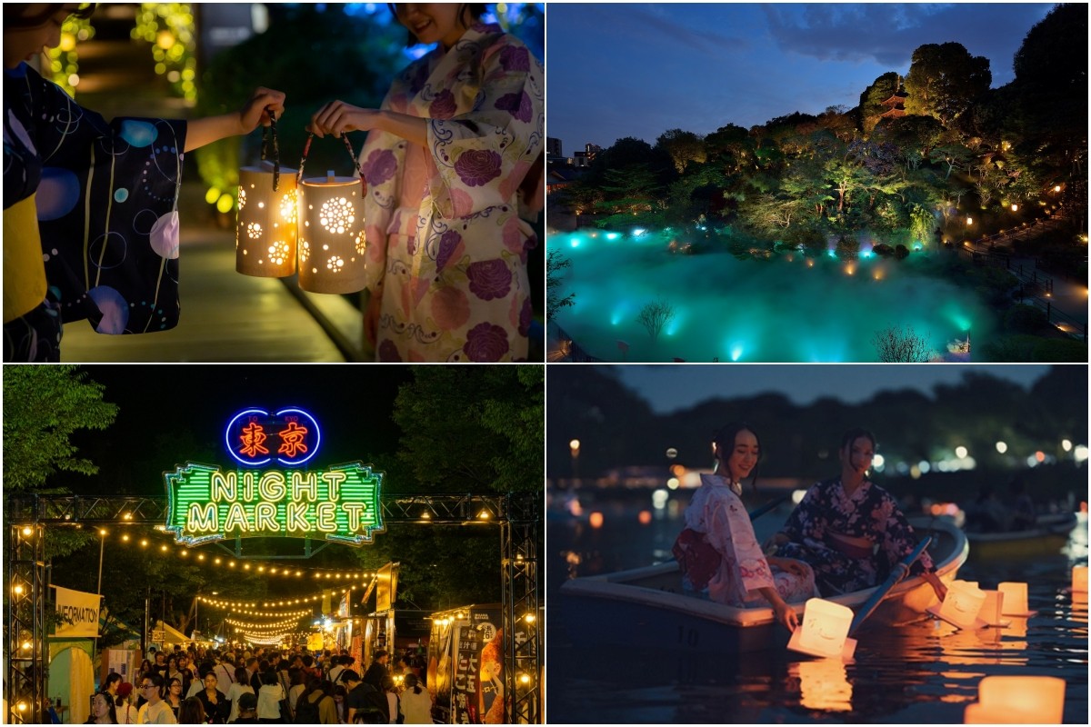 Tokyo June July August Night Event Light-up Projection Mapping