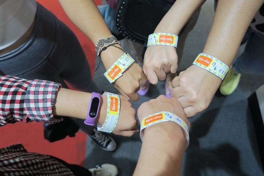 we were wearing a wristband as ticket