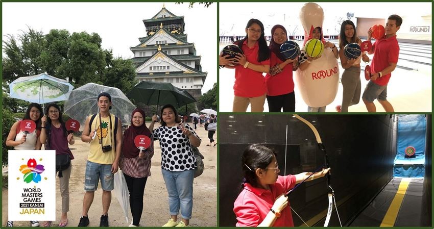 The Sports Day in Osaka: Batting Cage, Bowling, Archery and Osaka Castle