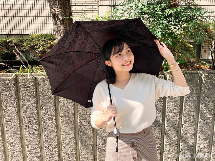 A Stylish Umbrella for Rain or Shine - Lightweight Foldable Jacquard Umbrella