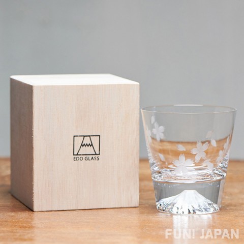 Made in Japan Mt. Fuji or Fujisan clear glass