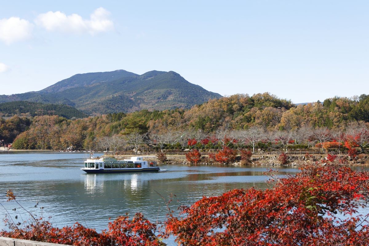 紅葉 恵那峽 岐阜縣