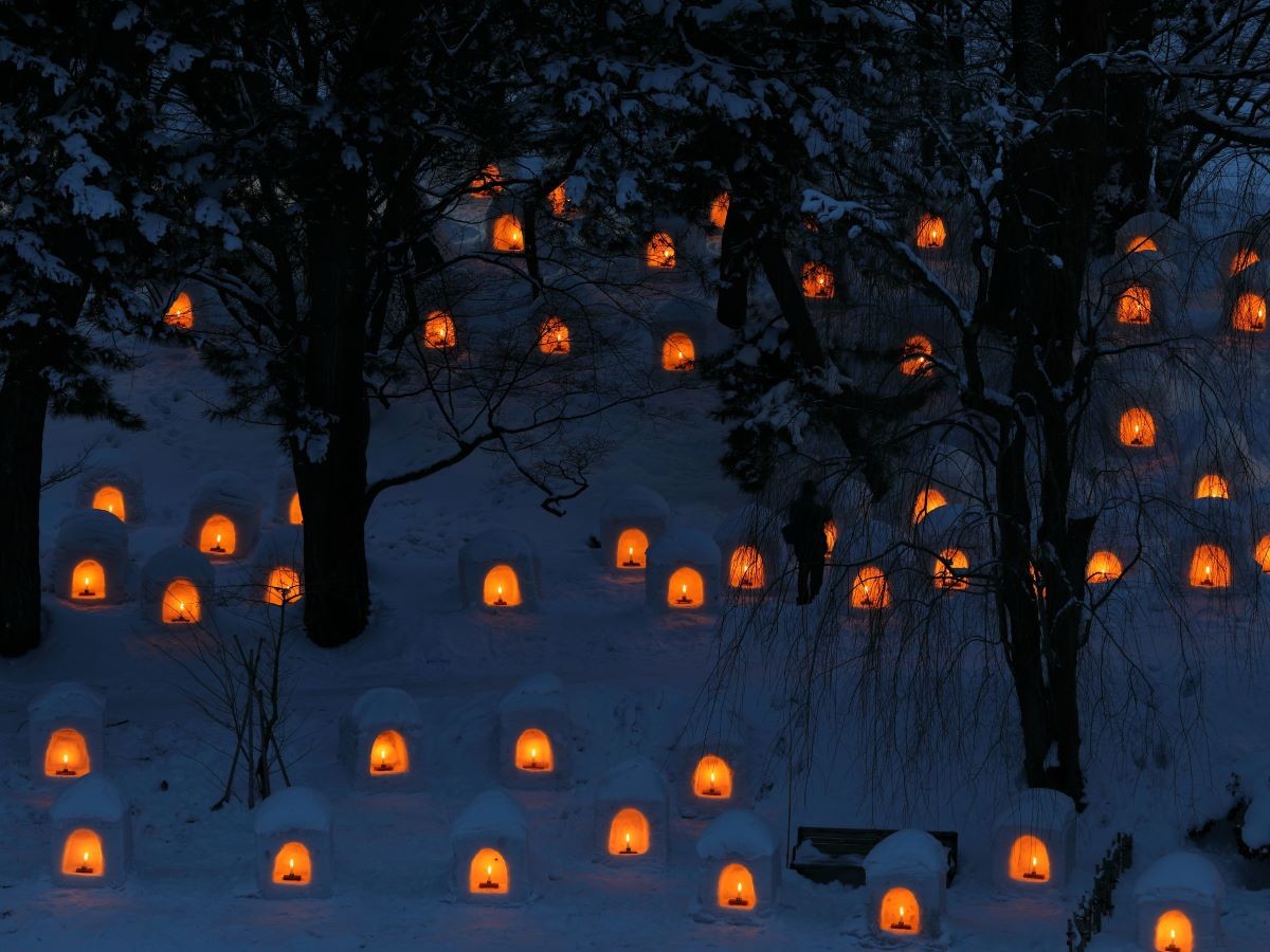 東北雪祭 青森縣 弘前城雪燈籠祭