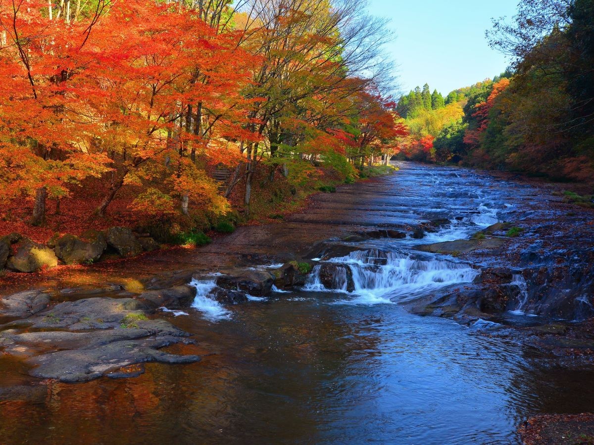 紅葉 遊水峡 熊本県