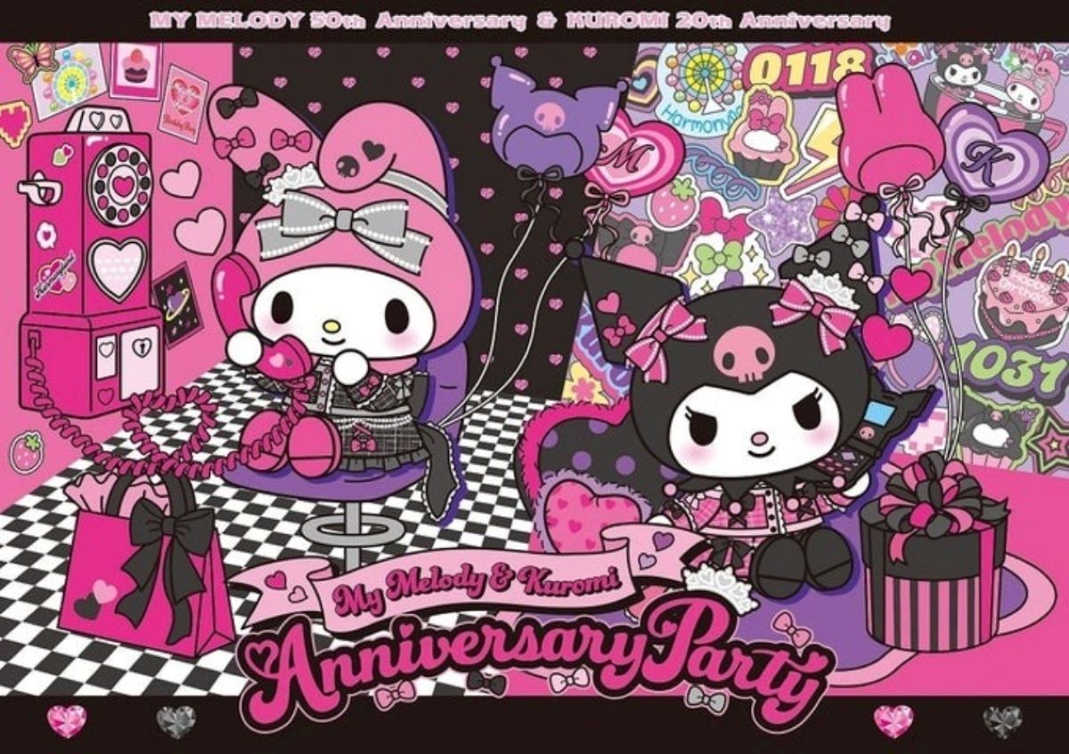 Harmonyland Pink My Melody Black Kuromi