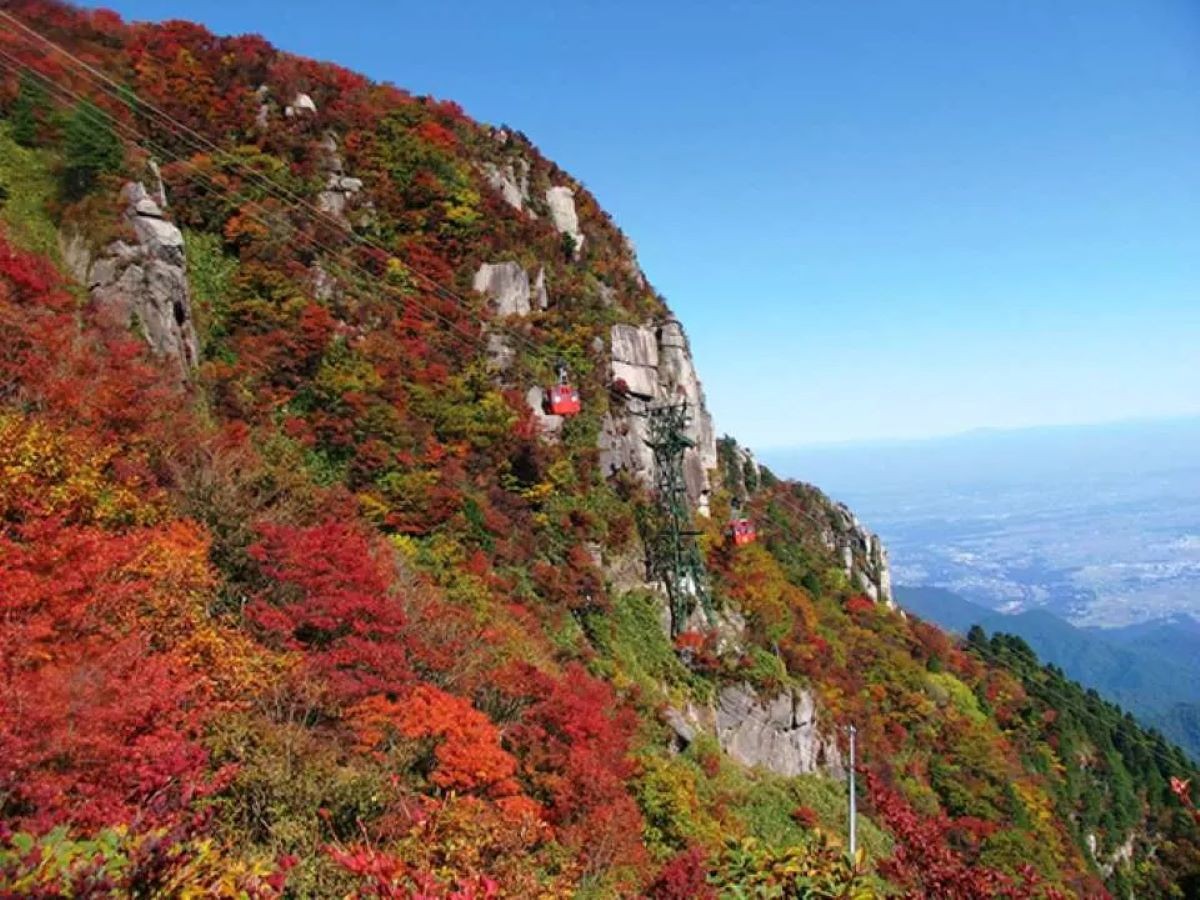 紅葉 御在所岳 三重縣