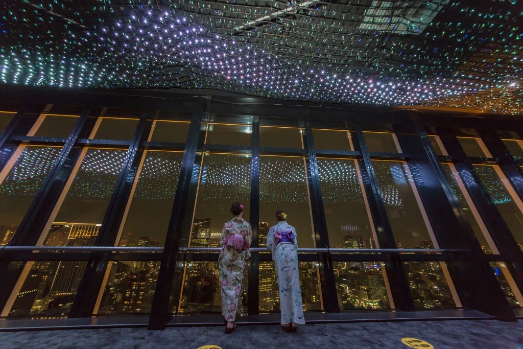 Tokyo Tower Summer Night Event Milky Way Illumination