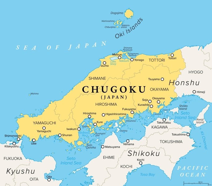 日本 地圖 旅遊 中國地區